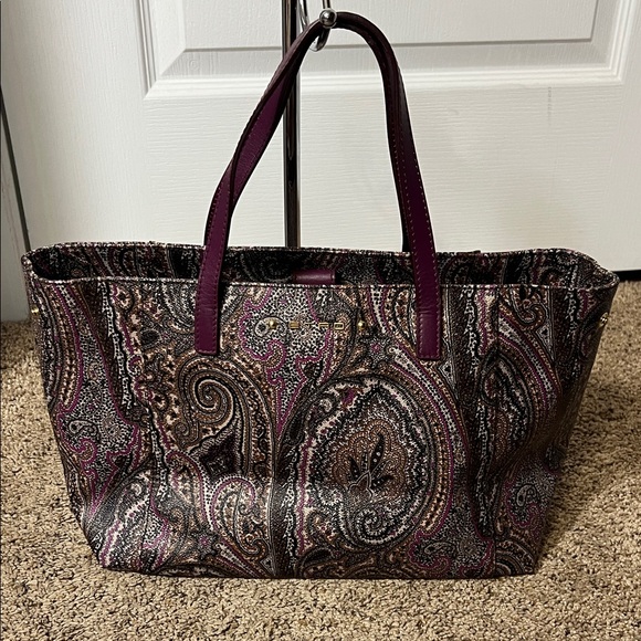 3193 Etro Small Bag with Purple Accents - Picture 1 of 11